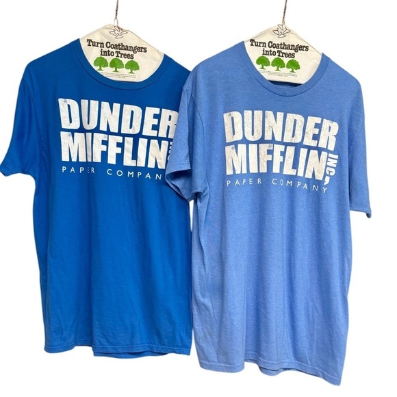 Vintage Tops - V🌺DUNDER MIFFLIN LOT/BUNDLE (2)The Office -DunderMifflin Inc Paper Co.TeeShirts